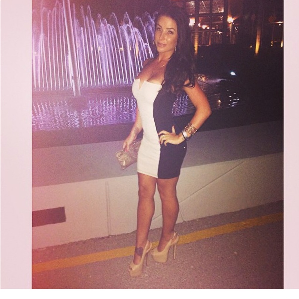 Black & white cocktail dress